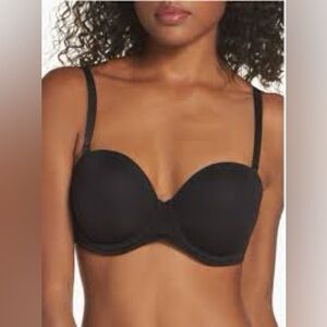 NWT Wacoal black 854119 Red Carpet Strapless convertible underwire bra, 36C.